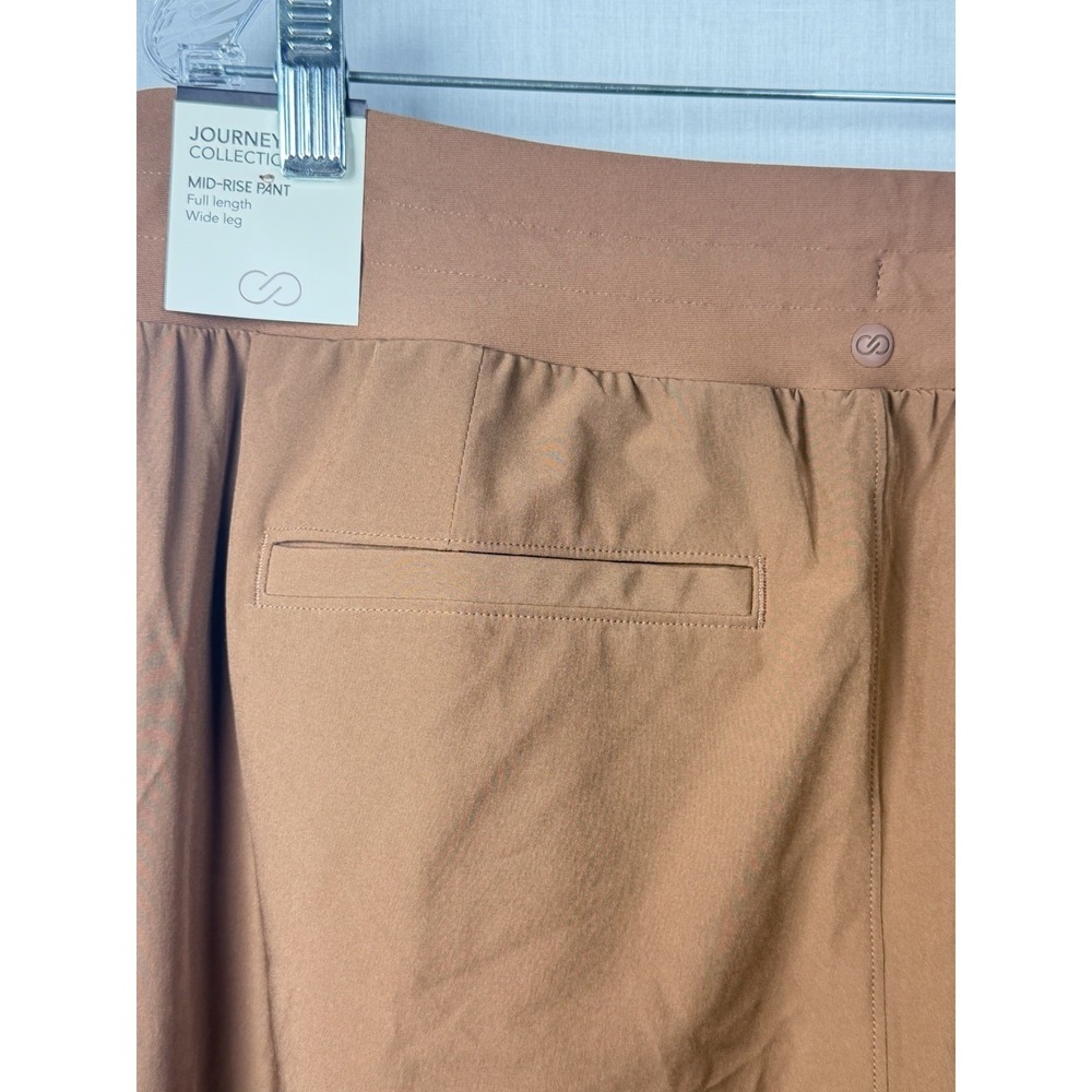 CALIA TrueLight Wide Leg Pants L Brown Rocky Mountain Mid Rise Travel - Picture 10 of 10